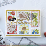 Waffle Flower Postage Collage Harvest Stencil