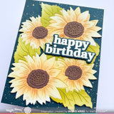 Waffle Flower Sunflower Cluster Die & Stencil Bundle