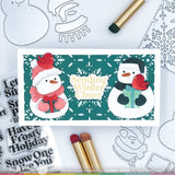 Waffle Flower Gifting Snowmen Die