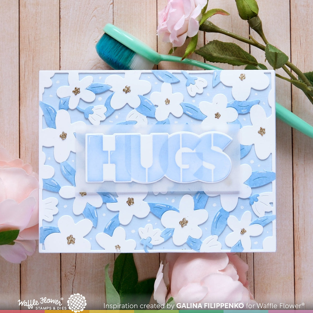 Waffle Flower Mod Blossom Die & Stencil Bundle