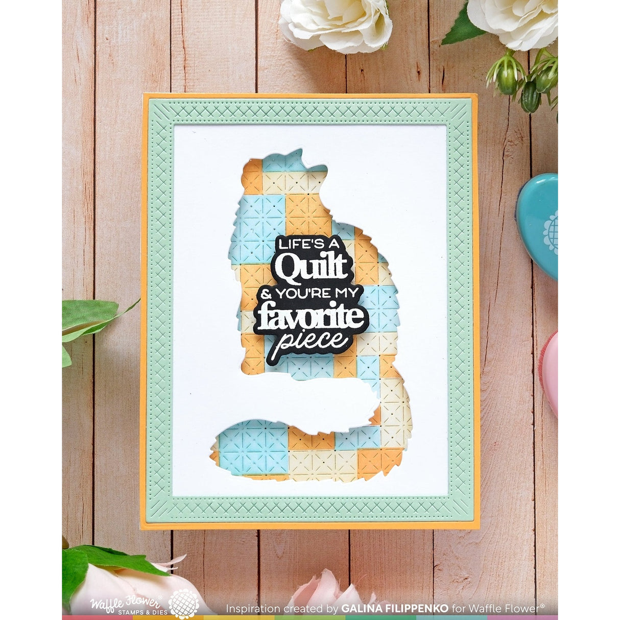 Waffle Flower Quilted Hug Sentiments Combo