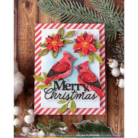 Waffle Flower Cardinal Duo Die-n-stencil