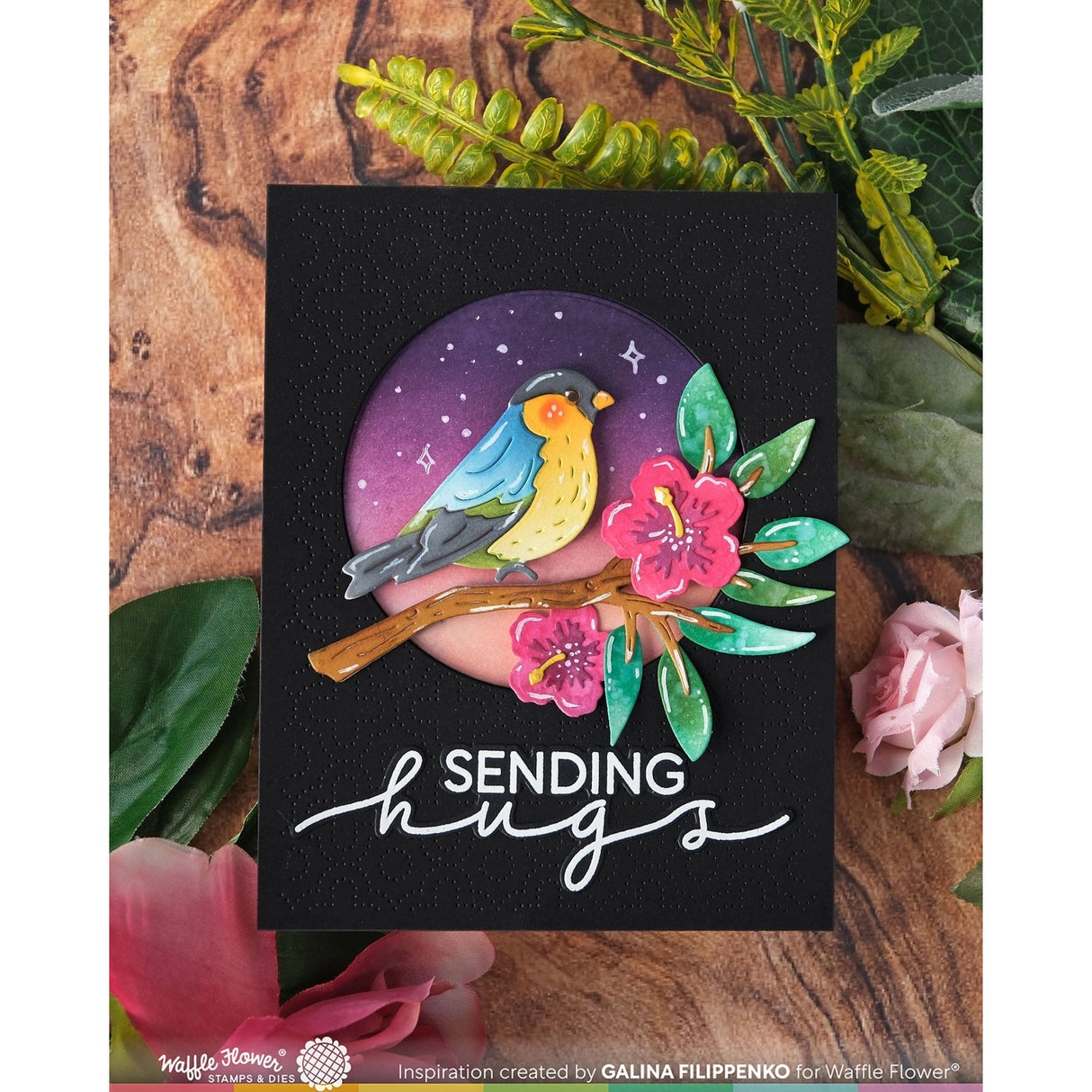 Waffle Flower Birdie Duo Die-n-stencil