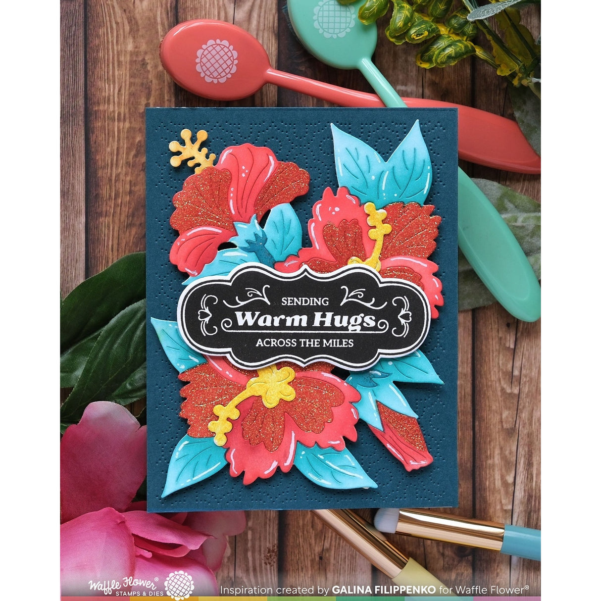 Waffle Flower Vintage Label 1 Die