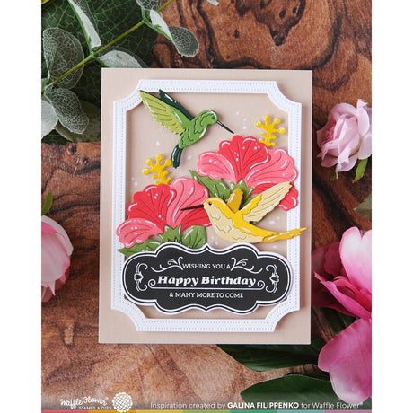 Waffle Flower Vintage Label 1 Stamp Set