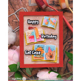 Waffle Flower Open Book Trio Birthday Stencil