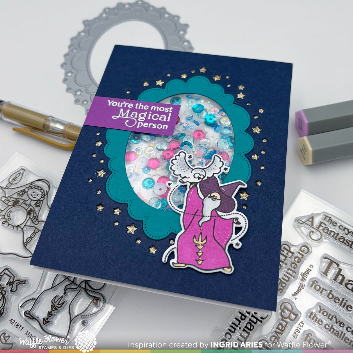 Waffle Flower Magical Sentiments Stamp Set