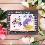 Waffle Flower Dragon Castle Stencil Duo