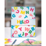Waffle Flower Overlapping Alpha Stamp Set