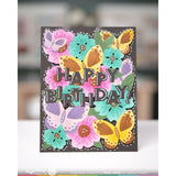 Waffle Flower Butterfly Blossom Texture Die & Coloring Stencil Bundle