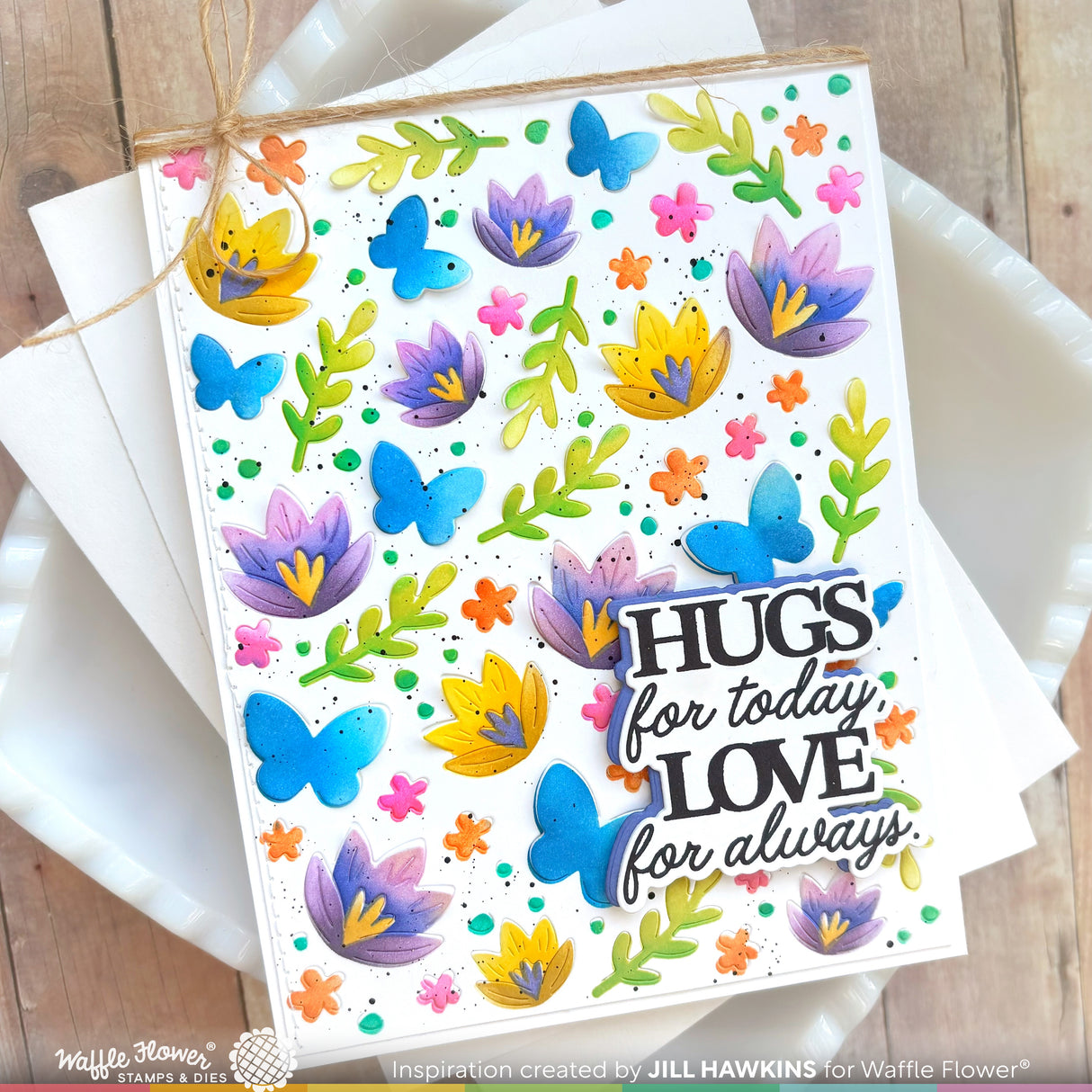 Waffle Flower Crocus Flutter Die & Stencil Bundle