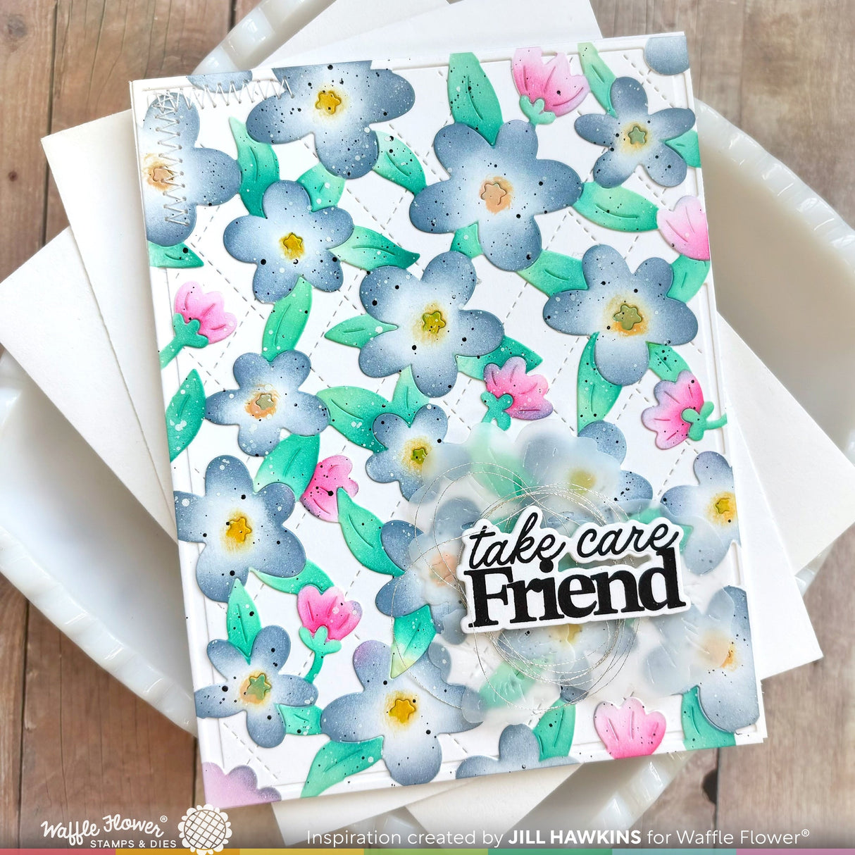 Waffle Flower Mod Blossom Die & Stencil Bundle