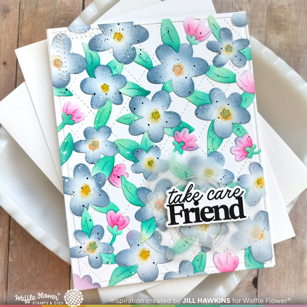 Waffle Flower Mod Blossom Die & Stencil Bundle