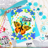 Waffle Flower Butterfly Focal Die & Stencil Bundle