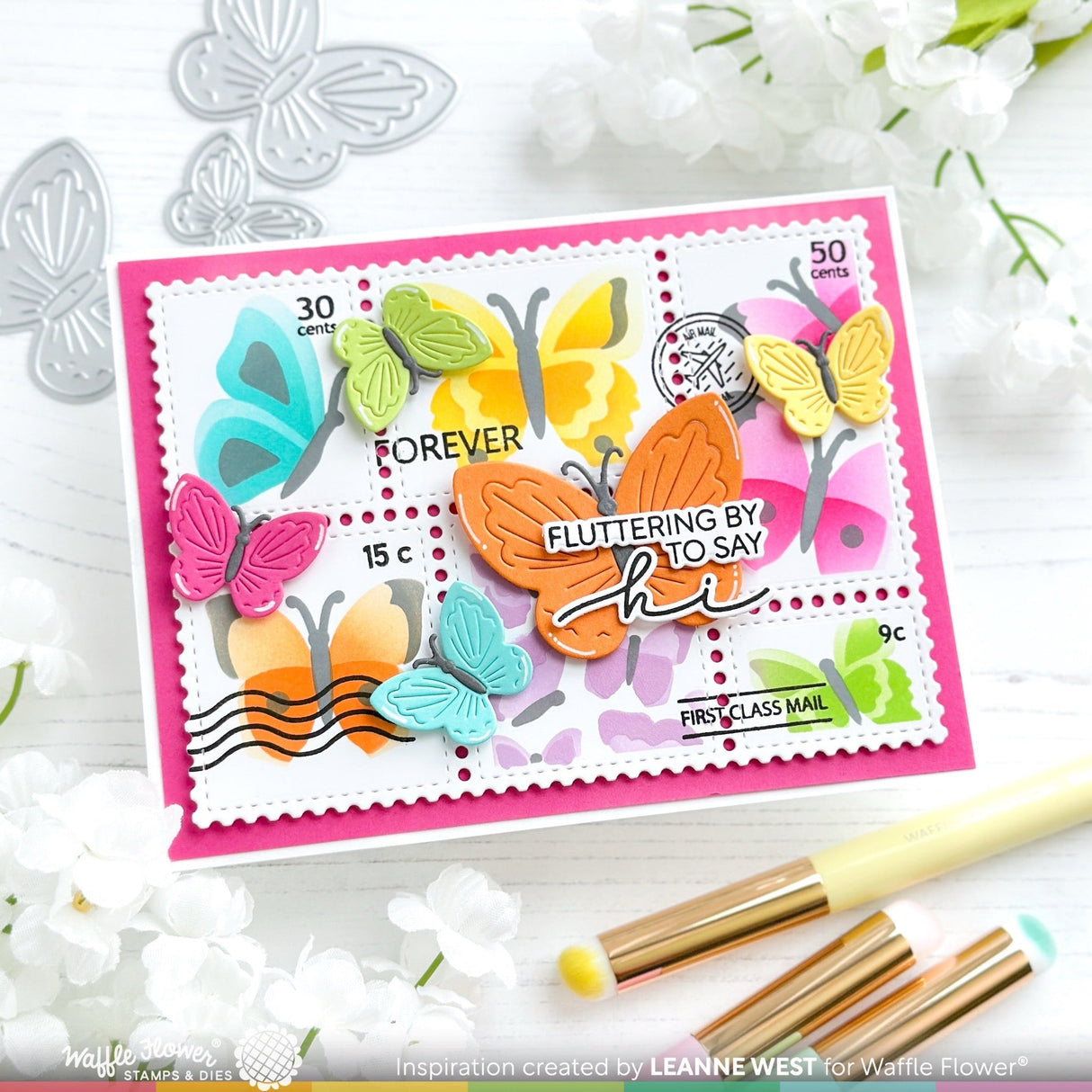 Waffle Flower Butterfly Blossom Die