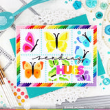 Waffle Flower Postage Collage Butterfly Stencil