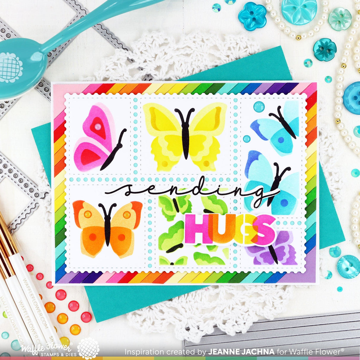 Waffle Flower Overlapping Hugs Additions Combo