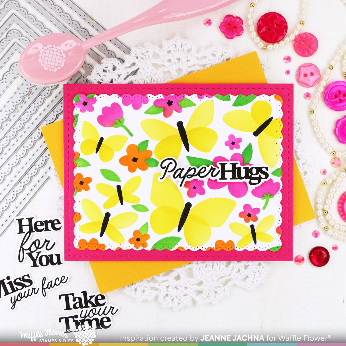 Waffle Flower Paper Hug Sentiments Combo
