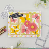 Waffle Flower Postage Collage Spring Breeze Stencil
