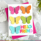 Waffle Flower Overlapping Hello Friend Die-n-Stencil