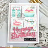 Waffle Flower Happy Birthday Script Word Die