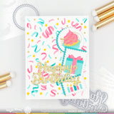 Waffle Flower Postage Cupcake Die-n-Stencil