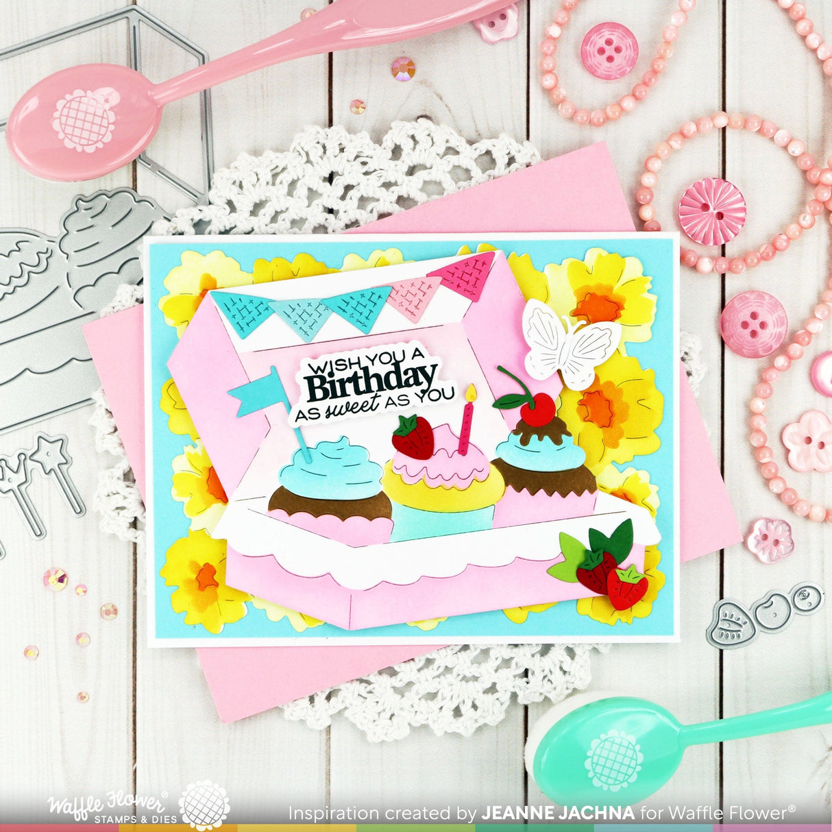 Waffle Flower Sweet Birthday Sentiments Combo