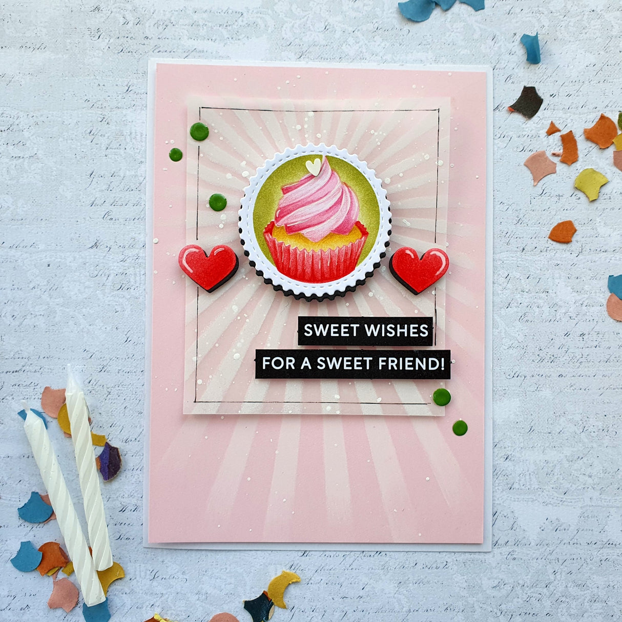 Waffle Flower Postage Cupcake Die-n-Stencil