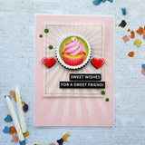 Waffle Flower Postage Cupcake Die-n-Stencil