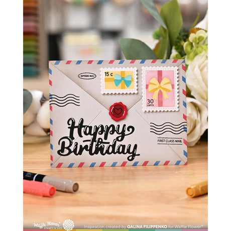 Waffle Flower Envelopes Die