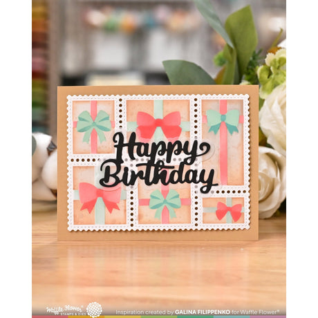 Waffle Flower Postage Collage Gifts Stencil