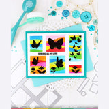 Waffle Flower Postage Collage Wild Butterflies Stamp Set