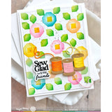 Waffle Flower Quilted Floral Stencil