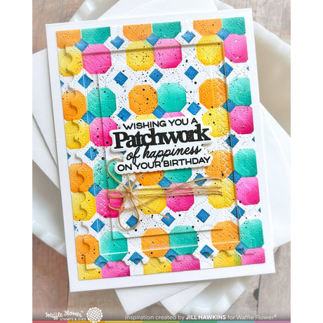 Waffle Flower Quilted Petals Stencil