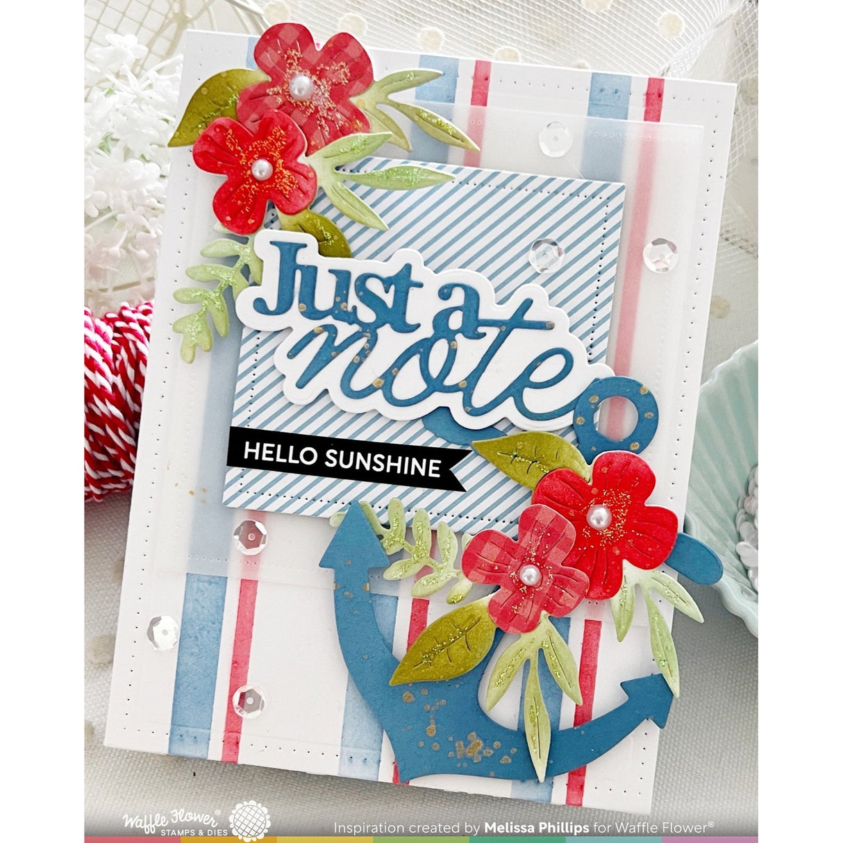 Waffle Flower Two-step Mixed Stripes Stencil