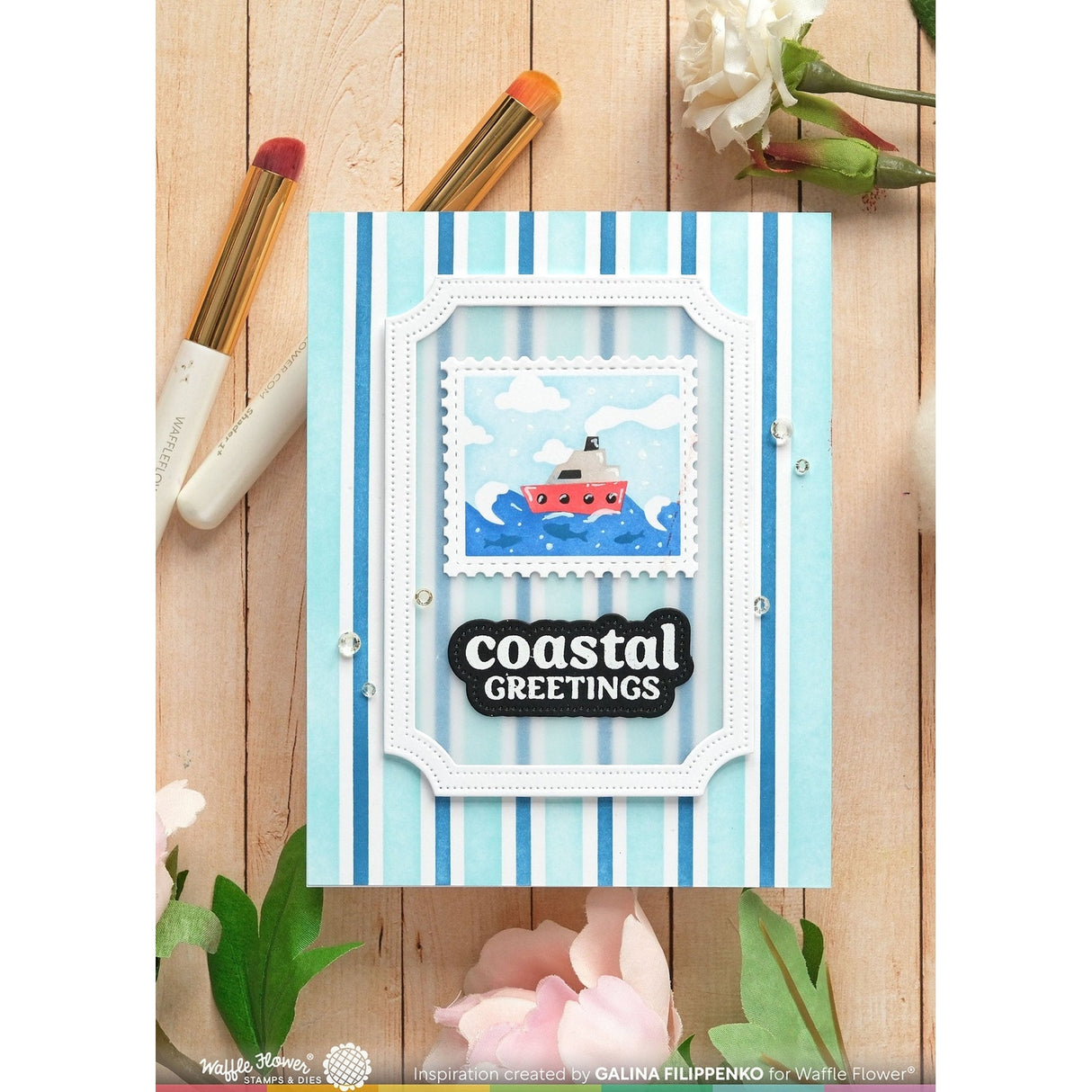 Waffle Flower Two-step Mixed Stripes Stencil