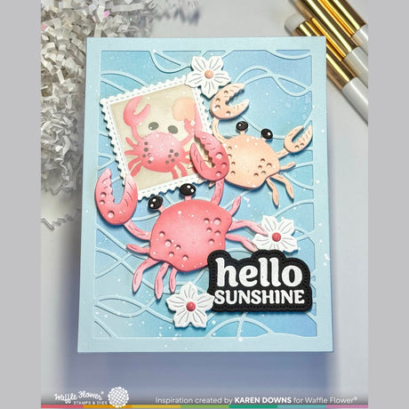Waffle Flower Hello Sunshine Piercing Stamp & Die Set
