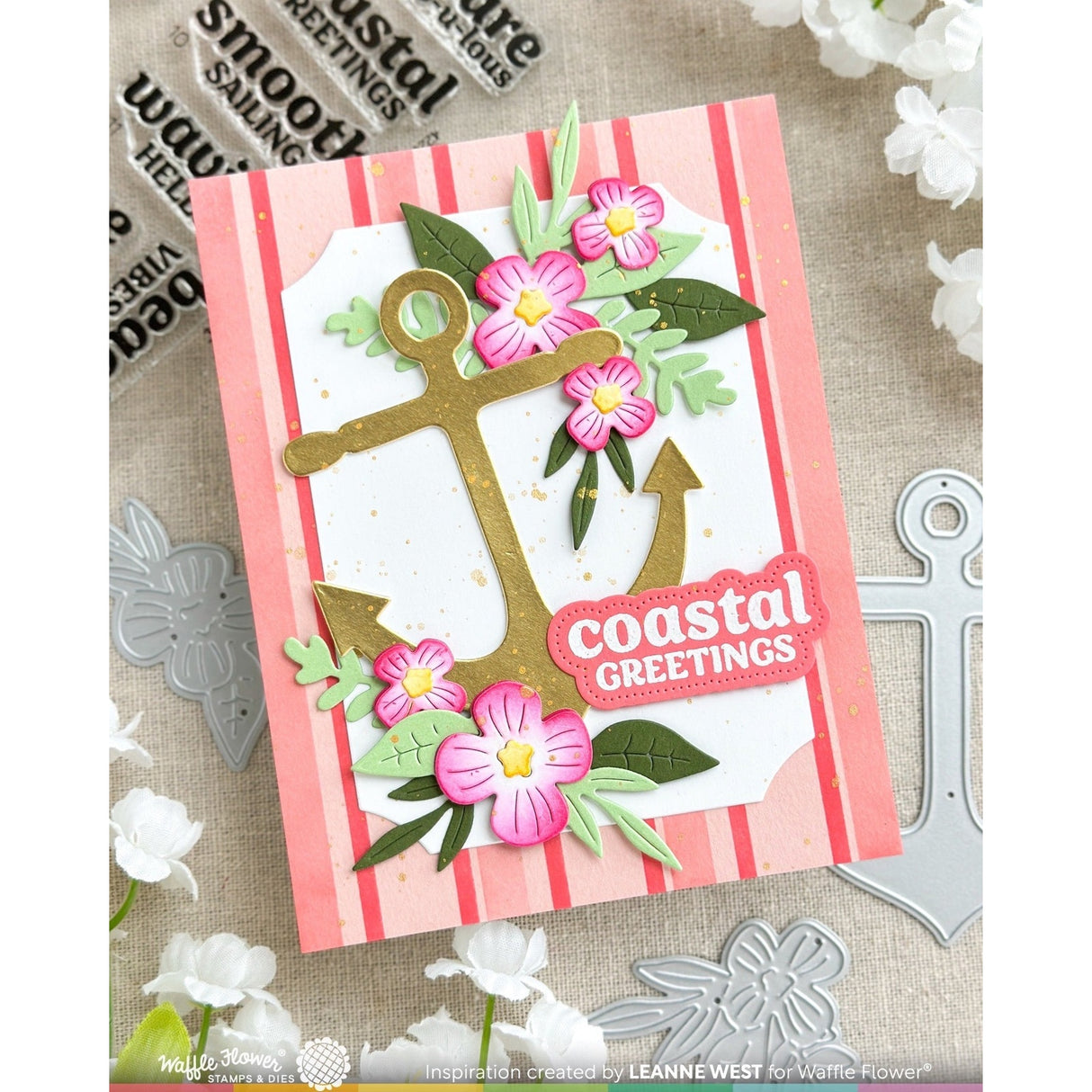 Waffle Flower Two-step Mixed Stripes Stencil
