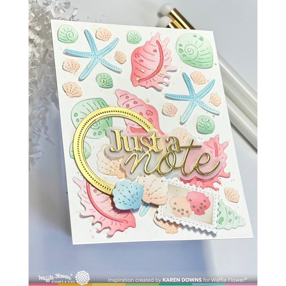 Waffle Flower Seashell Texture Die
