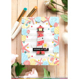 Waffle Flower Seashell Frame Coloring Stencil
