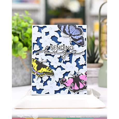 Waffle Flower Butterfly Trio Matching Die