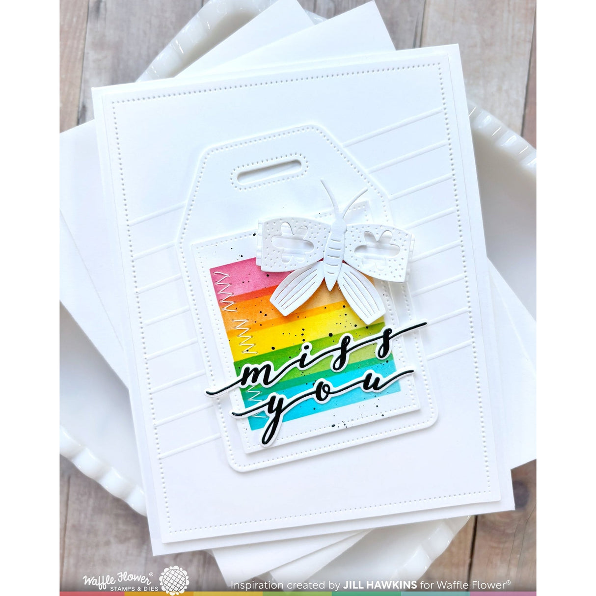 Waffle Flower Script Greetings Combo