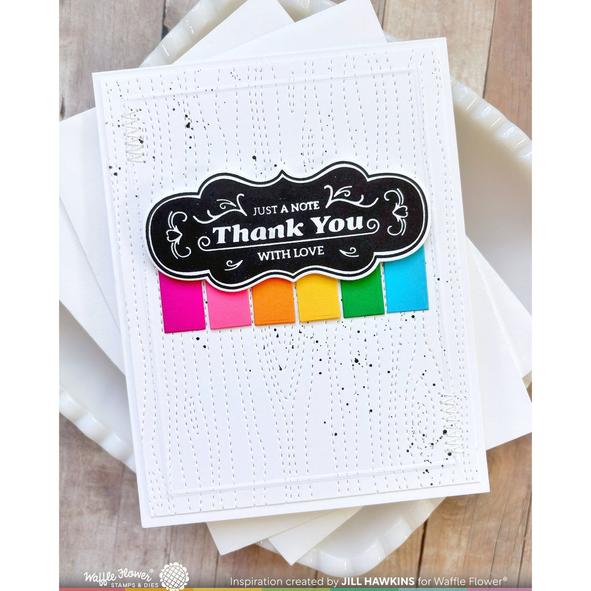 Waffle Flower Vintage Label 1 Stamp Set