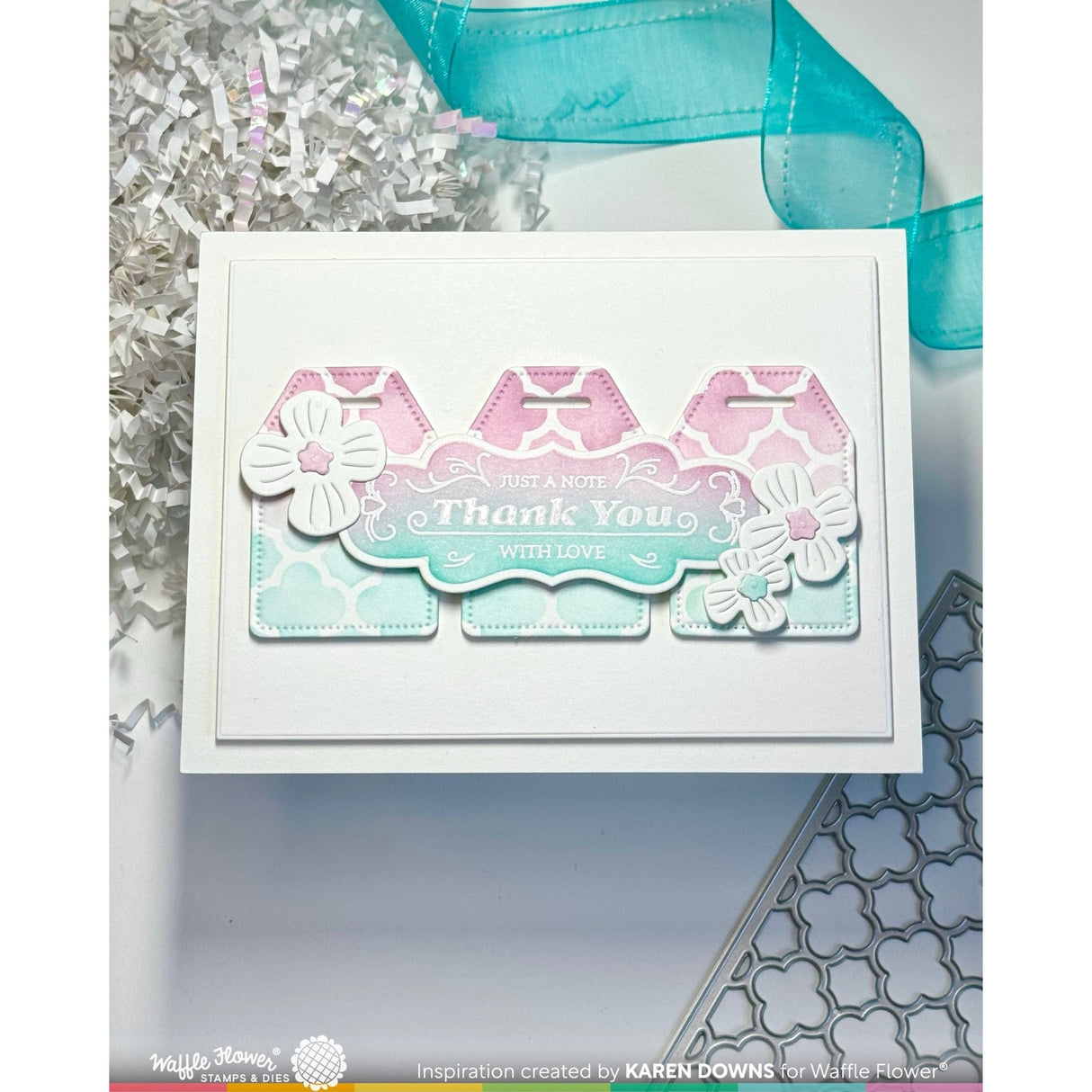 Waffle Flower Vintage Label 1 Inverted Stamp Set
