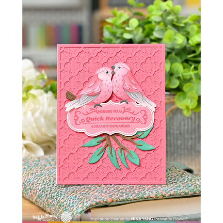 Waffle Flower Quatrefoil Panel Die