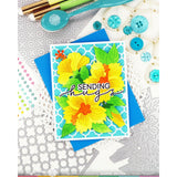 Waffle Flower Quatrefoil Texture Die
