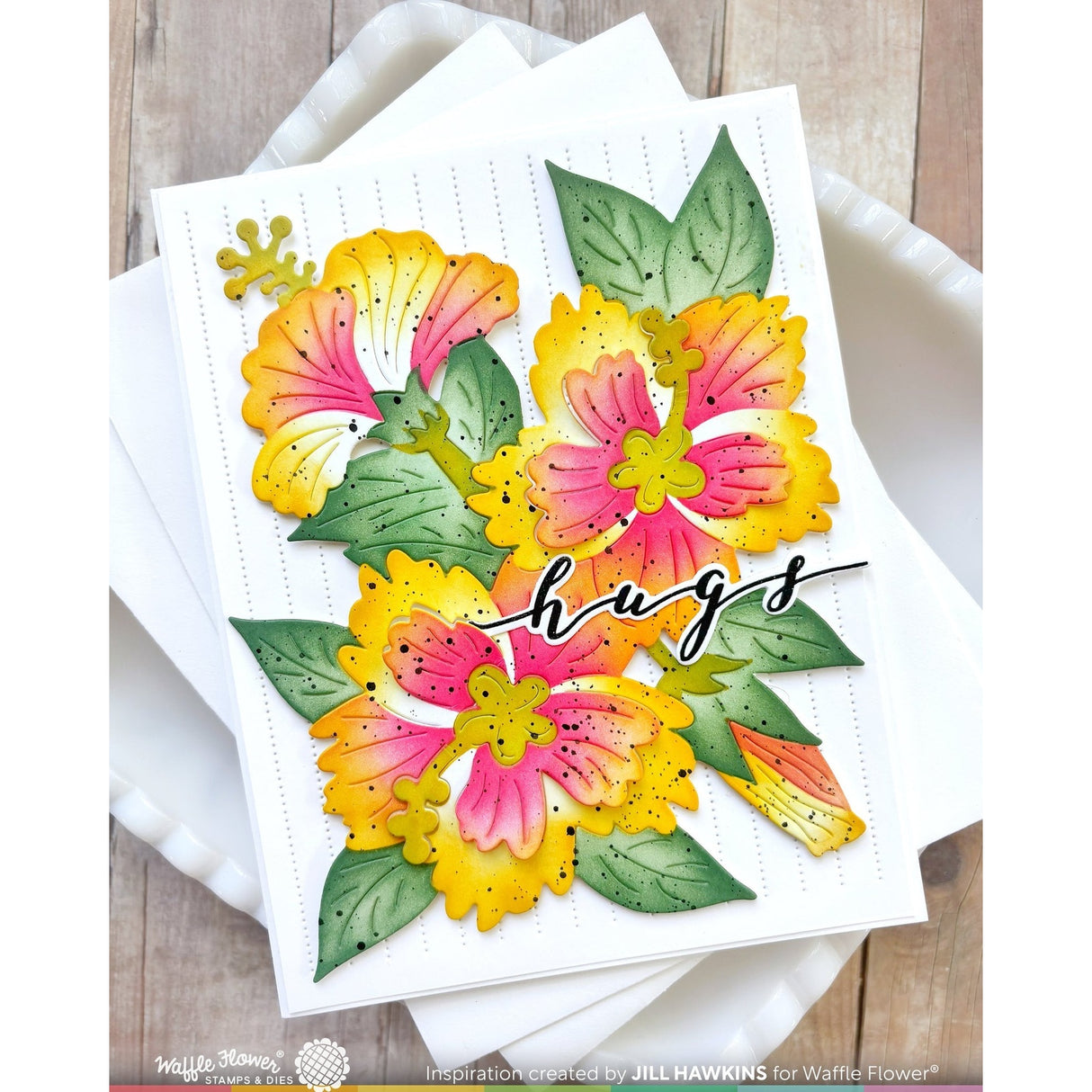 Waffle Flower Script Greetings Combo