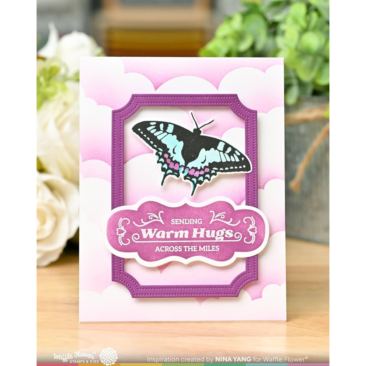 Waffle Flower Vintage Label 1 Die