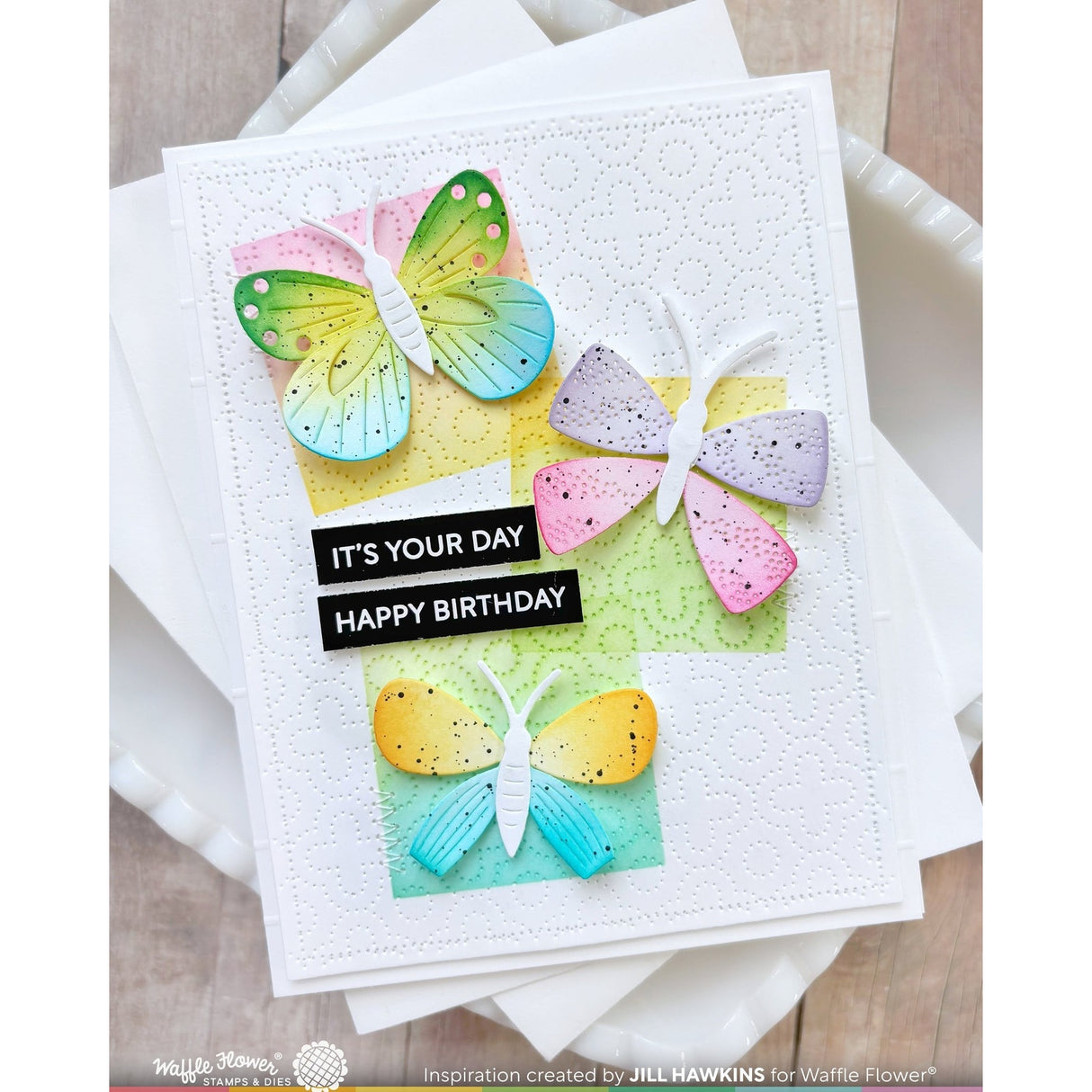 Waffle Flower Quatrefoil Texture Die
