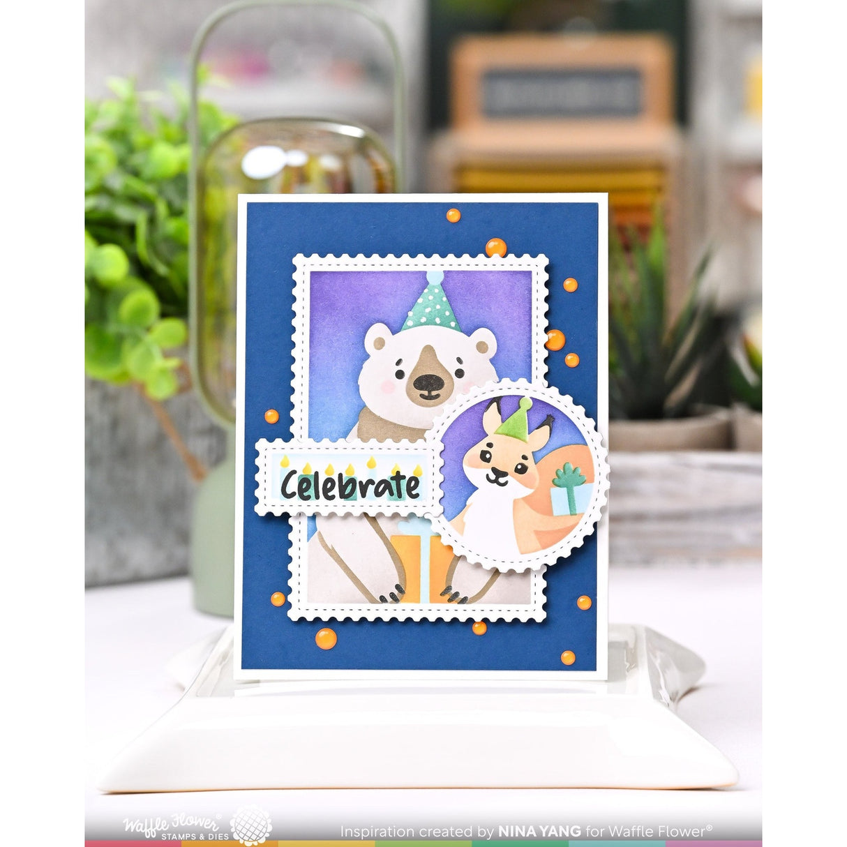 Waffle Flower Nesting Postage Collage Die